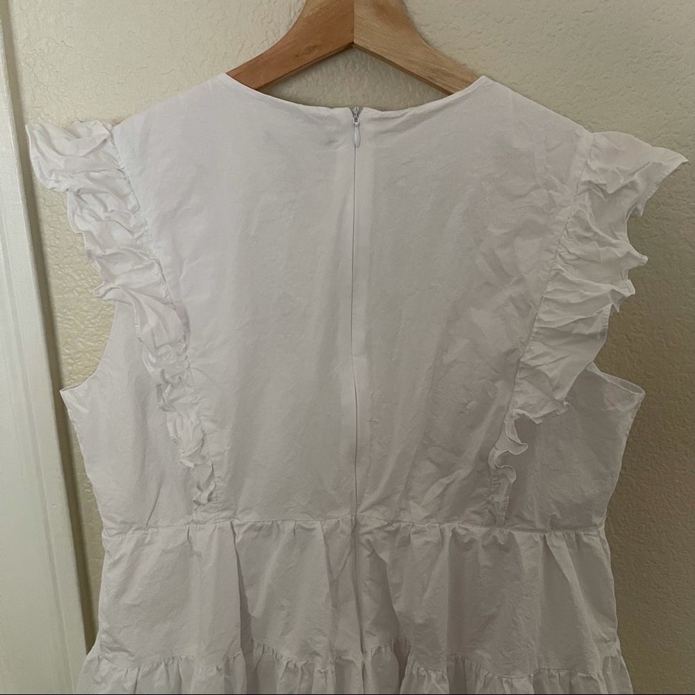 Aqua Ruffled Mini Dress - Picture 11 of 14